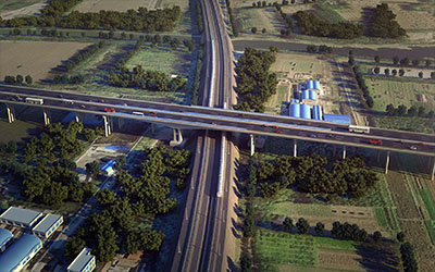 涿高速公路转体桥三维施工动画